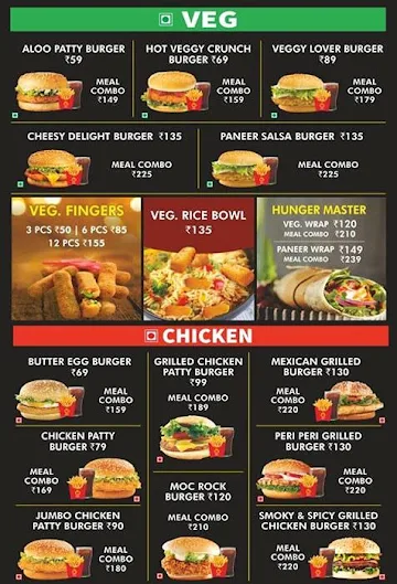 Mad Over Chicken menu 