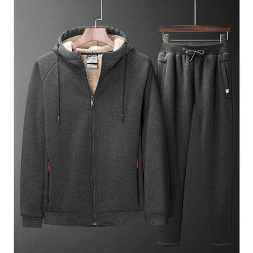 Title 7, Lamb Fleece Hooded Coat Fleece Thickened Warm M...