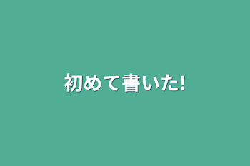 初めて書いた!