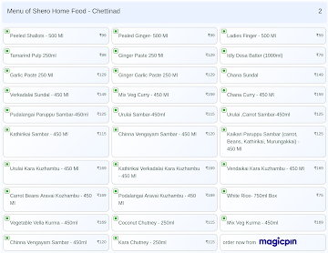 Shero Home Food - Chettinad menu 