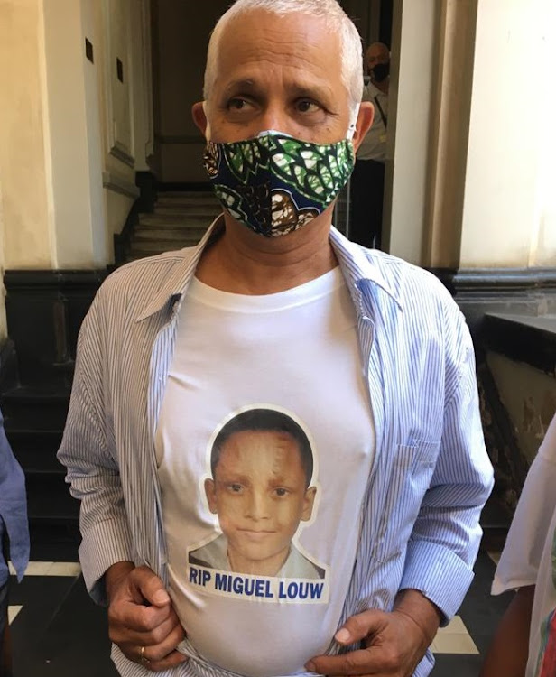 Family friend Trevor Paulsen at the high court in Durban where Mohamed Vahed Ebrahim was found guilty of the kidnapping and premeditated murder of Miguel Louw.