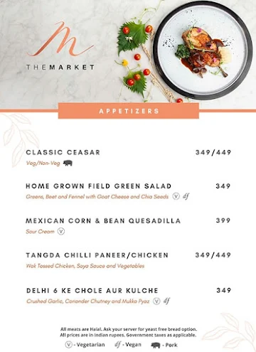 The Market - The Westin menu 