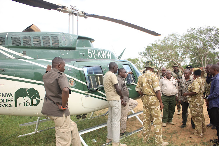 KWS officers will take part in an operation to drive away elephants from Ganze to the Tsavo East National Park.