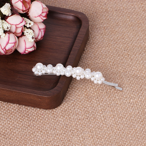 Title 5, Simple Womens Beautiful Geometric Pearl Hairpi...