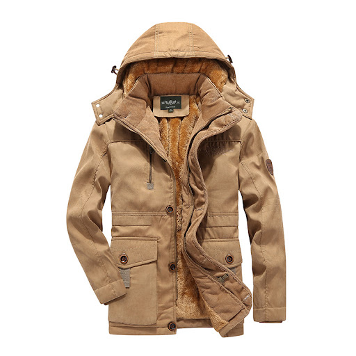 Title 4, Mens hooded padded jacket, offering warmth and...