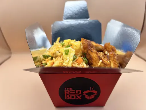 Double Egg Schezwan Fried Rice With Spicy Fried Chicken (Little Box)