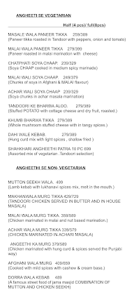 Saddi Dilli menu 1