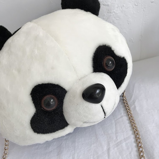 Title 3, Plush panda shoulder bag Soft and adorable to c...