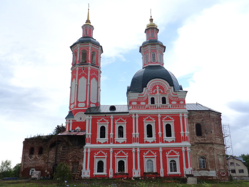 Вятское барокко-2 (Бахта, Вяз, Пасегово, Вахруши, Кстинино, Ошеть) церковь, церкви, храма, барокко, декор, Церковь, трапезная, памятников, Колокольня, Спасская, стиля, вятского, поселке, Ошеть, колокольня, дороге, также, Чарушина, сохранились, города