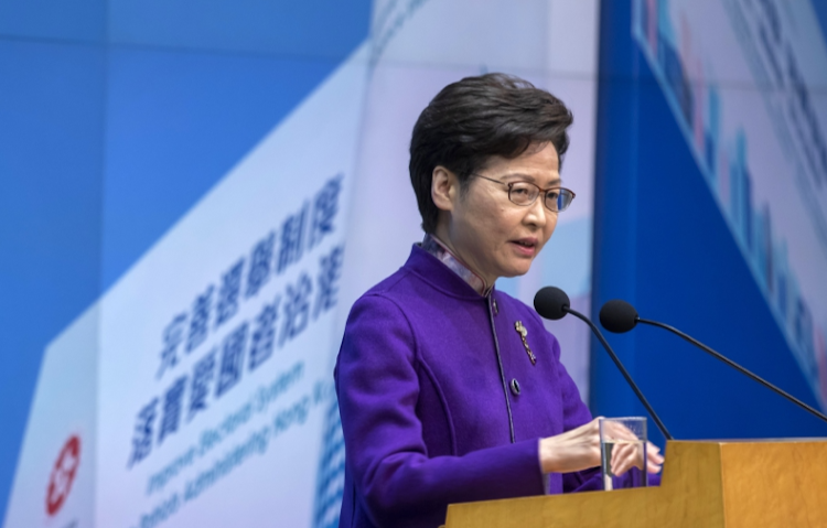 Carrie Lam. Picture: BLOOMBERG/PAUL YEUNG