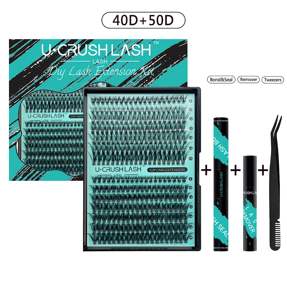 Pestañas Postizas de Racimo Individual Autoinjerto Segmentado Kit Completo. Look natural y fácil de aplicar, volumen personalizable.