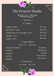 The Dessert Studio menu 1