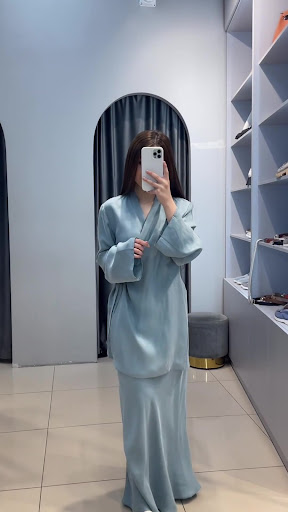 Title 3, Satin Lace-up Top & Waist-slimming Long Dress Suit