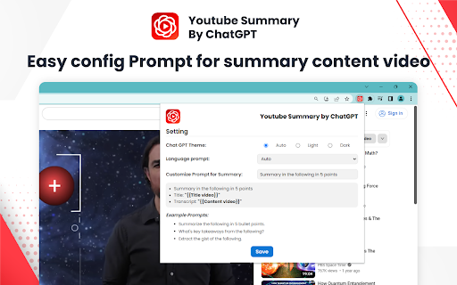 Youtube Summary by ChatGPT