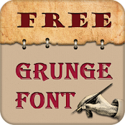 Grunge Font Style Free  Icon