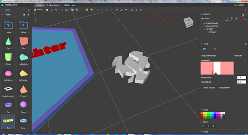 You can drag and drop in any image and MatterControl will convert it into an extrudable shape.