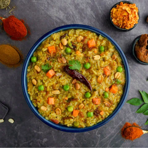 Kathiyawadi Masala Khichdi Bowl