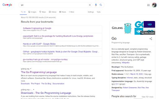 Google Bookmarks Search