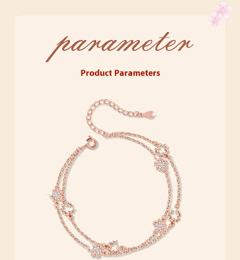 Title 10, Sakura Sterling Silver 925 Bracelet with Female...