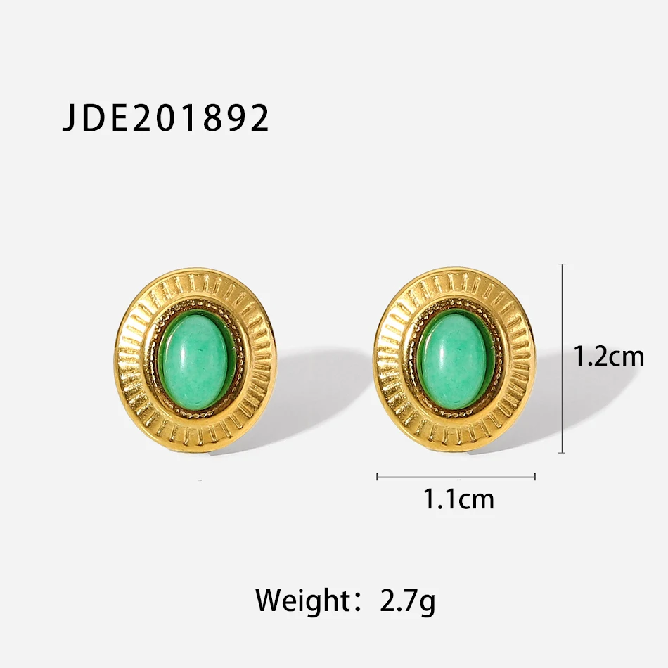 Orecchini da donna vintage in metallo intarsiato con zirconi e pietre naturali, un accessorio elegante e senza tempo per ogni donna.