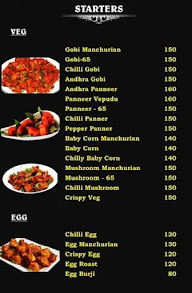 Chetansai Andhra Ruchulu menu 1