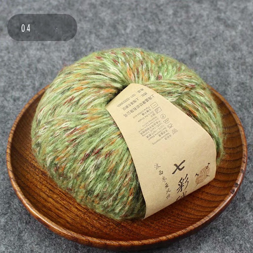 Title 4, Colorful woolen yarn, handmade crochet DIY. Per...