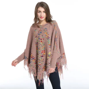 Title 4, Gebreide cape sjaal voor dames Mode Comfortabel...