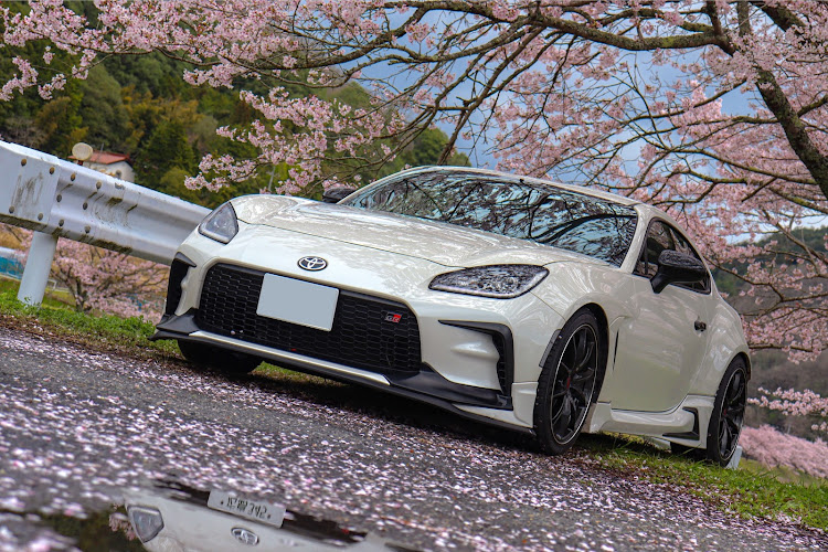 GR86のサクラと愛車・桜とコラボ・ZN8・GR86・美波羅川千本桜に関するカスタム事例の投稿画像1枚目