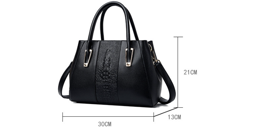 Title 7, Damen Handtasche aus weichem Alligatorleder, lu...