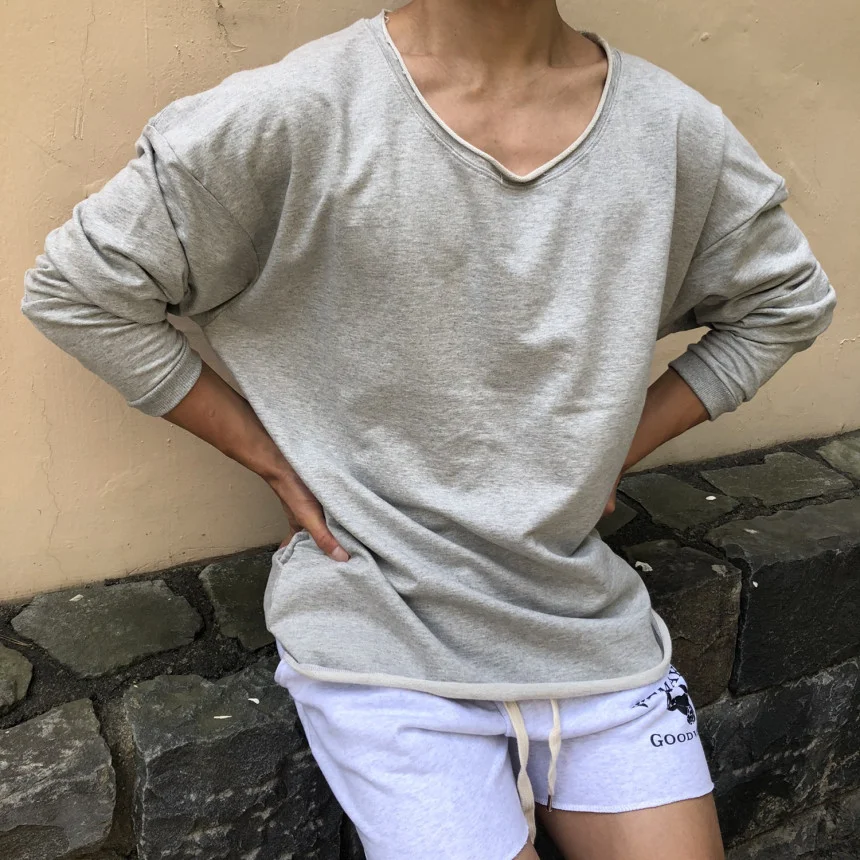 Camiseta de Manga Longa Masculina para Corrida Fitness Cor Sólida Esportiva Ideal para Treinos Conforto e Performance Superior em Atividades Físicas