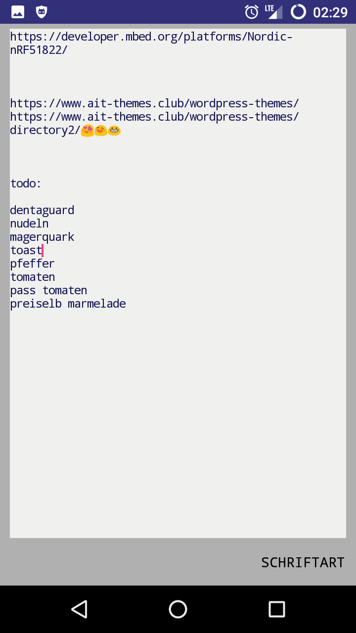 Retro Text Editor Screen 3