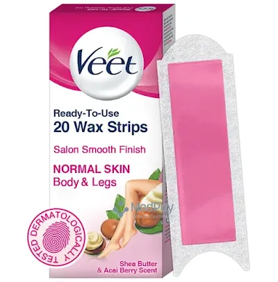 Veet Easy Gelwax Normal Skin Full Body Waxing Kit - 20 pcs