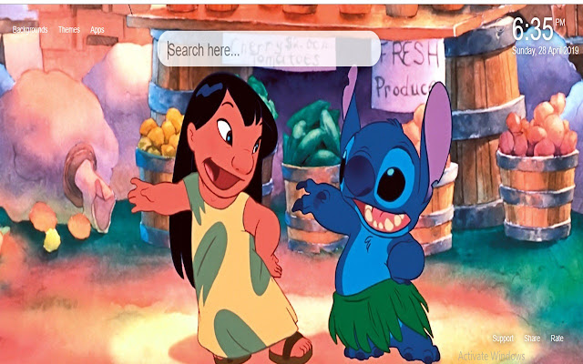 Lilo And Stitch Disney HD Wallpaper New Tab