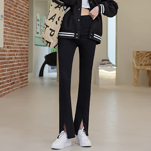 Title 6, Womens High Waist Slim Skinny Stretch Slit Jea...