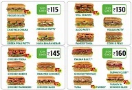 Subway menu 1