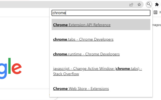Search Bookmarks chrome extension