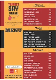 Say Cheese @ Tewari's menu 3