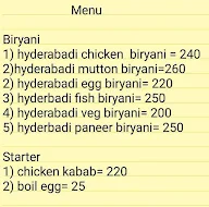 The Biryani Empire menu 1