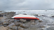 The boat that washed ashore on Wednesday in Sandbaai on the Cape south coast.