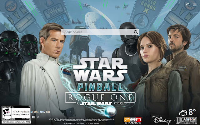Star Wars 'Rogue One' New Tab, Wallpaper