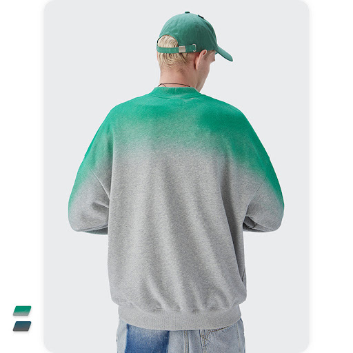 Title 5, Tide Brand Hand-painted Gradient Terry Round Ne...