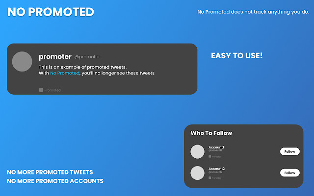 No Promoted - Twitter Ad Blocker chrome extension