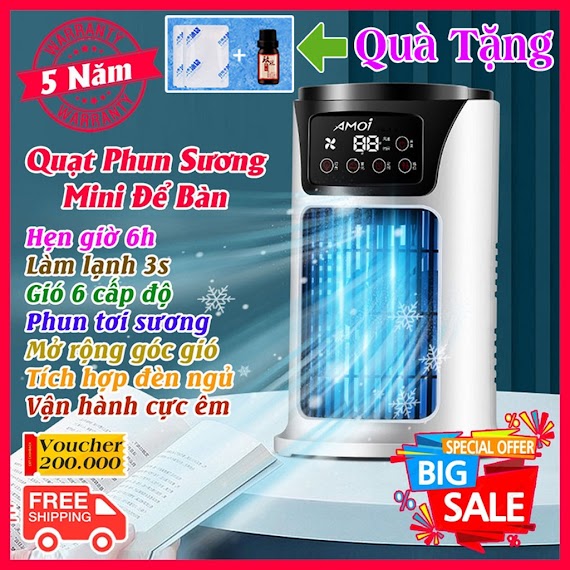 Quạt Phun Sương Hơi Nước, Quạt Điều Hoà Hơi Nước, Quạt Phun Sương Mini, Quạt Hơi Nước Mini