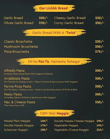 Cheese Buddy Mast menu 