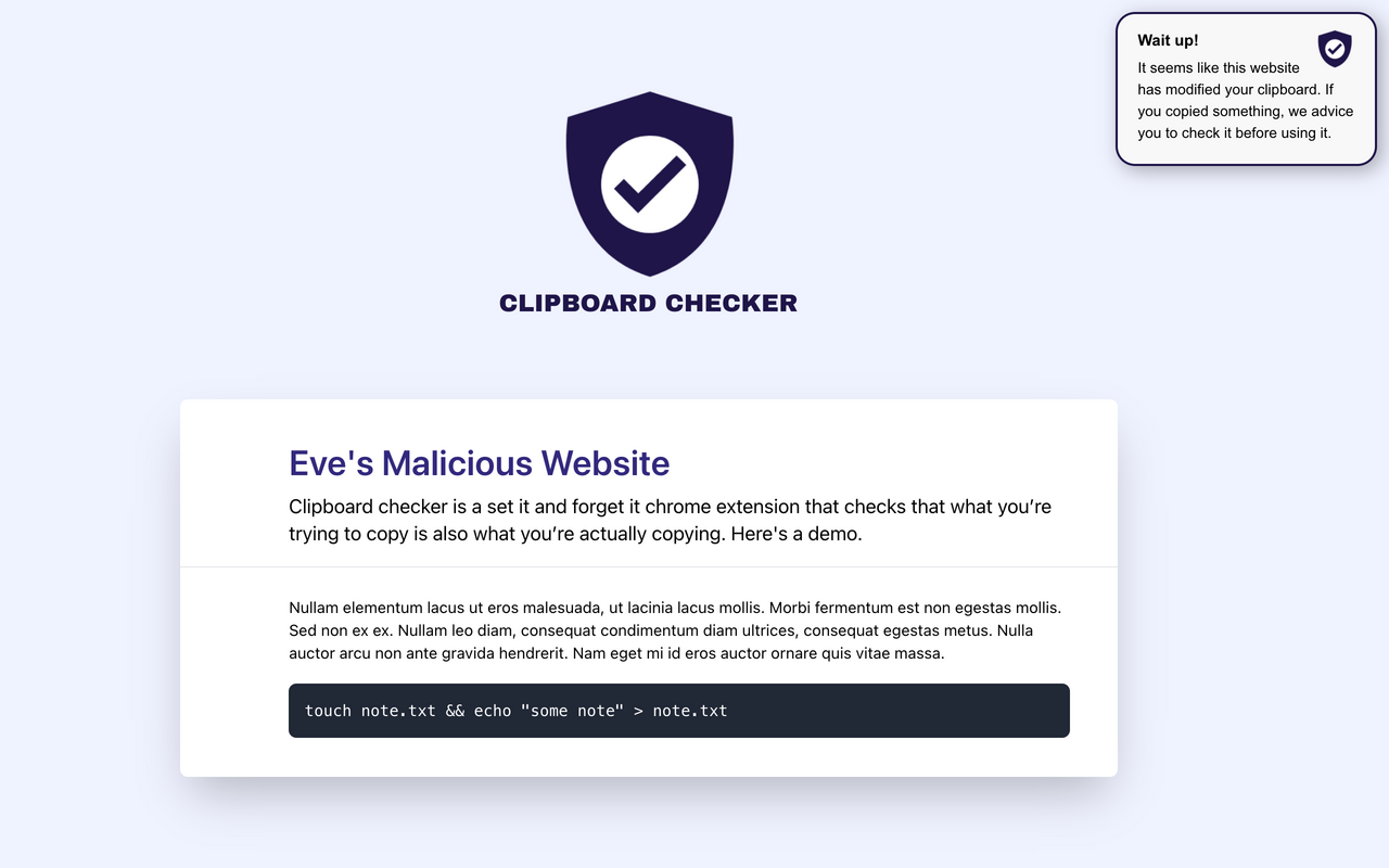 Clipboard Checker for Chrome Preview image 3