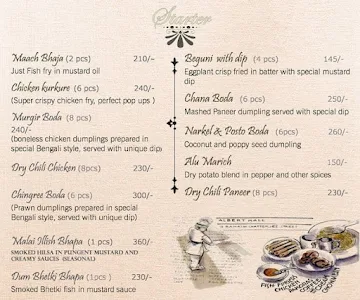 Just Bengal menu 