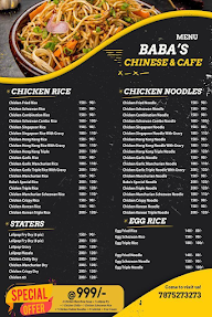 Baba's Chinese & Cafe menu 4