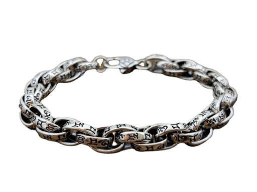 Title 1, Mens Retro Bracelet with Six Character True Wo...