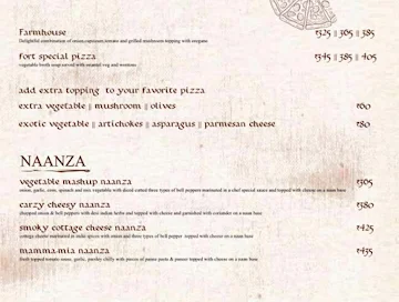 Zoya menu 