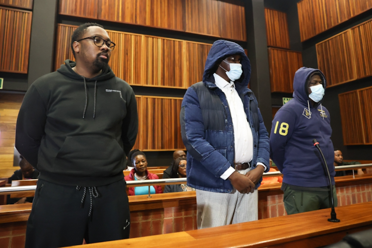 Fidelis Moema and his co-accused Trevor Machimana, 39, and Tshwane metro copLebogang Sigubudu appeared at the Palm Ridge magistrate's court on charges of fraud, money laundering and theft.